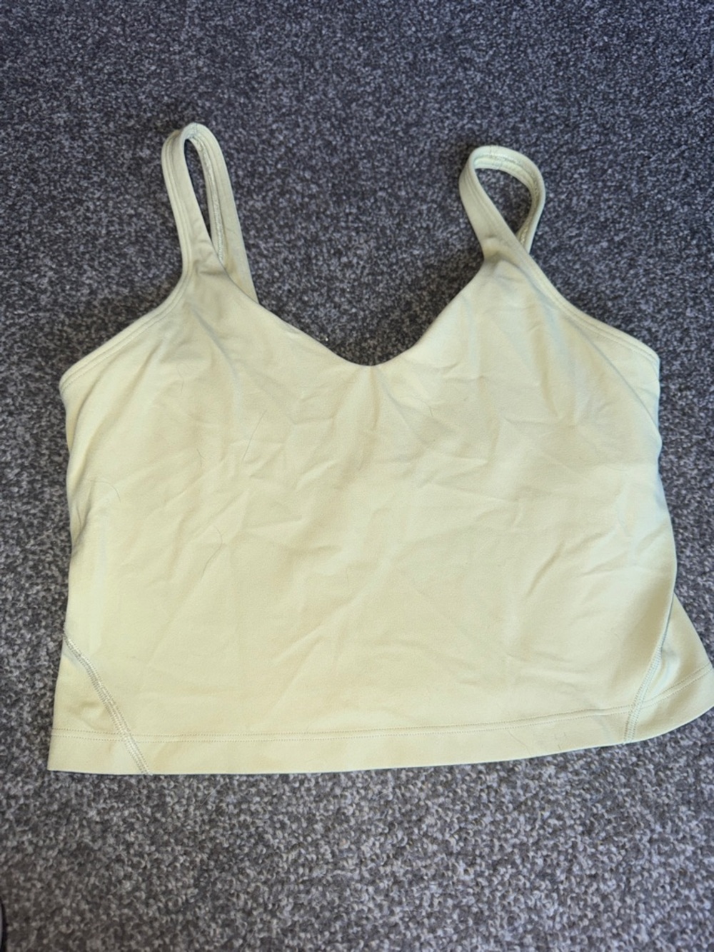 lululemon athletica light Yellow green Tank Top